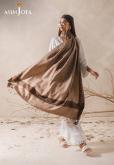 Asim Jofa Shawl Ajhs-20 Jacquard Border Shawl 1 Pc