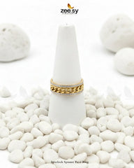 Interlock Spinner Pavé Ring - Zeesy Jewellery