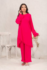 Elegant Irish Linen 2-piece suit, designed with premium linen fabric, offering a chic and timeless look for women in Pakistan.