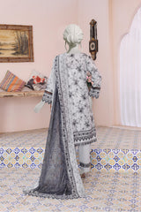 Almeerah Unstitched 3 Piece Emb Cutwork Lawn Vol-04 Collection'2025-Ivory Ash Dream