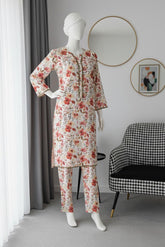 Lush Aura By Almeerah Stitched 2 Piece Premium Bana Dora Lawn Collection'2025-Ivory Glow Essence