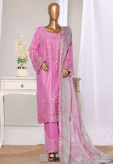 Bin Saeed Stitched 3 Piece Luxury Jacquard Suit-JAQ-2577 PINK