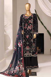 Bin Saeed Stitched 3 Piece Luxury Jacquard Vol-01 Suit-JAQ-2927-BLACK