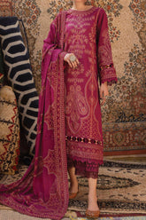 Ulfat By Johra Unstitched 3 Piece Emb Banarsi Jacquard Lawn Suit-JH-253