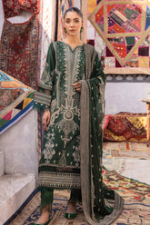 Ulfat By Johra Unstitched 3 Piece Emb Banarsi Jacquard Lawn Suit-JH-256