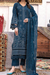 Ulfat By Johra Unstitched 3 Piece Emb Banarsi Jacquard Lawn Suit-JH-257