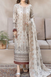 Sila by Johra Unstitched 3 Piece Emb & Printed Lawn Suit-JH-83