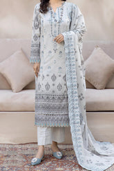 Sila by Johra Unstitched 3 Piece Emb & Printed Lawn Suit-JH-84