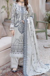Sila by Johra Unstitched 3 Piece Emb & Printed Lawn Suit-JH-87