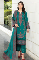 Elysia by Johra Unstitched 3 Piece Emb Lawn Suit-JH-886