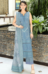 Elysia by Johra Unstitched 3 Piece Emb Lawn Suit-JH-890