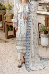 Sila by Johra Unstitched 3 Piece Emb & Printed Lawn Suit-JH-91