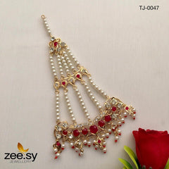 JHUMAR-0047 Red - Zeesy Jewellery