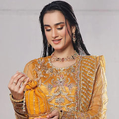 Dressline Semi Stitched 3 Pc Luxury Emb Net Collection