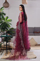 Dressline Semi Stitched 3 Pc Luxury Emb Net Collection