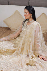 Dressline Semi Stitched 3 Pc Luxury Emb Net Collection