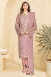 Kashish by Ramsha Unstitched 3 Piece Weightless Chiffon Vol-01 Suit-k-107