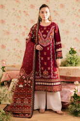 Kaia by Mahnur Unstitched 3 Piece Emb Winter Suit-K-12