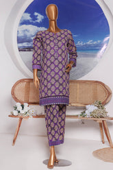 Sumi Stitched Co Ords Printed Khaddar Collection'2025-KC-02-Purple