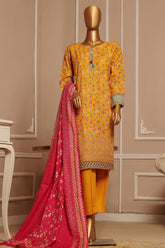 HZ Stitched 3 Piece Emb Khaddar Vol-01 Suit-KE-905