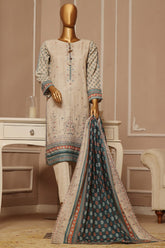 HZ Stitched 3 Piece Emb Khaddar Vol-01 Suit-KE-908