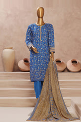 HZ Stitched 3 Piece Emb Khaddar Vol-02 Suit-KE-913