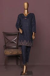 HZ Basics Stitched 2 Piece Solids Emb Khaddar Co Ords Collection'2025-KEC-115