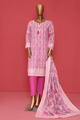 Wintry Prints By HZ Stitched 3 Piece Printed Khaddar Vol-01 Suit-KP-102
