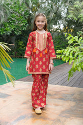 Fresh Bird Stitched 2 Piece Festive Kids Suit-Kaur