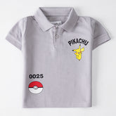 Kjunction Boys Half Sleeves Polo T-Shirt (Pikachu)