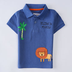 Kjunction Boys Half Sleeves Polo T-Shirt (IBelieve)