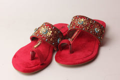 On Your Feets KolaPuri-Red Kolhapuri