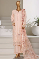 Sada Bahar Stitched 3 Piece Luxury Emb Festive Vol-01 Suit-LEL1-MK-44 PEACH