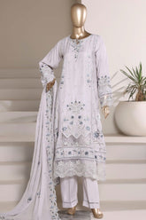 Sada Bahar Stitched 3 Piece Luxury Emb Festive Vol-03 Suit-LEL3-MK-2510- GREY