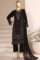Sada Bahar Stitched 3 Piece Luxury Emb Festive Vol-04 Suit-LEL4-MK-253-BLACK