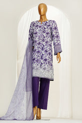 Printkari By HZ Stitched 3 Piece Chikankari Vol-04 Suit-LPK-3P-502