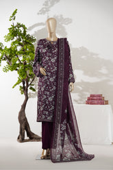 Bin Saeed Stitched 3 Piece Exclusive Printed Lawn Vol-08 Suit-LSM-2897-Purple