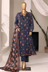 Bin Saeed Stitched 3 Piece Exclusive Printed Frock-LSM-2952-BLUE