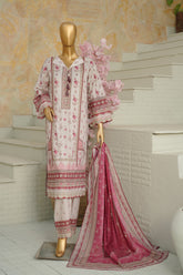 Bin Saeed Stitched 3 Piece Exclusive Printed Lawn Vol-11 Suit-LSM-3066-SKIN