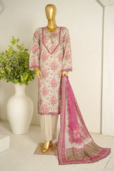 Bin Saeed Stitched 3 Piece Exclusive Printed Lawn Vol-11 Suit-LSM-3122-SKIN