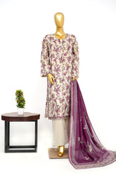 Bin Saeed Stitched 3 Piece Exclusive Printed Lawn Vol-14 Suit-LSM-3271-SKIN
