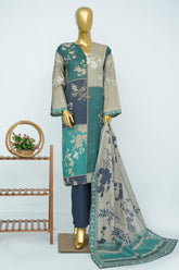 Bin Saeed Stitched 3 Piece Exclusive Printed Lawn Vol-15 Suit-LSM-3330-SGREEN