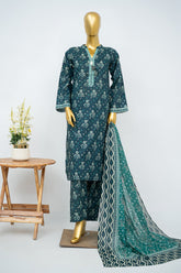 Bin Saeed Stitched 3 Piece Exclusive Printed Lawn Vol-15 Suit-LSM-3345-ZINK