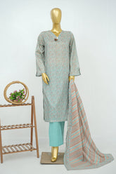 Bin Saeed Stitched 3 Piece Exclusive Printed Lawn Vol-16 Suit-LSM-3358-FEROZI