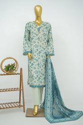 Bin Saeed Stitched 3 Piece Exclusive Printed Lawn Vol-16 Suit-LSM-3366-SKY