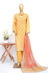 Bin Saeed Stitched 3 Piece Exclusive Printed Lawn Vol-17 Suit-LSM-3429-YELLOW