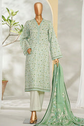 Bin Saeed Stitched 3 Piece Exclusive Printed Lawn Vol-01 Suit-LSM-2597 PISTA