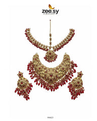 Lantana Bridal Set Red - Zeesy Jewellery