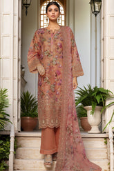 Laser Fusion By Sada Bahar Stitched 3 Piece Chikankari Collection'2025-CKP-Pink