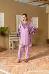 Madiha Gohar Stitched 2 Piece Lawn Suit-Lavender Bloom
